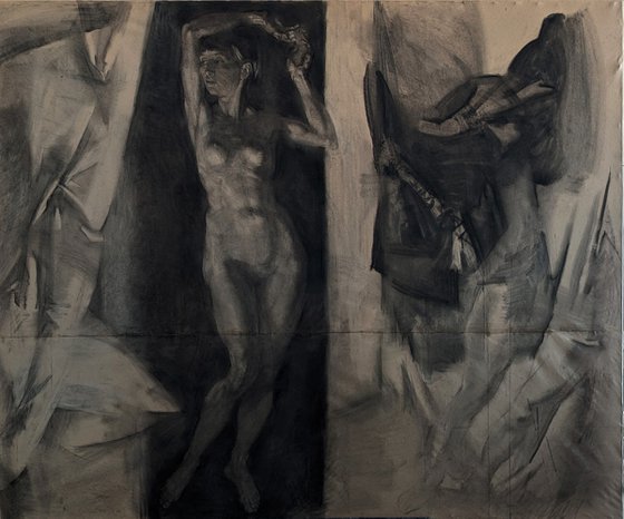 A woman in draperies