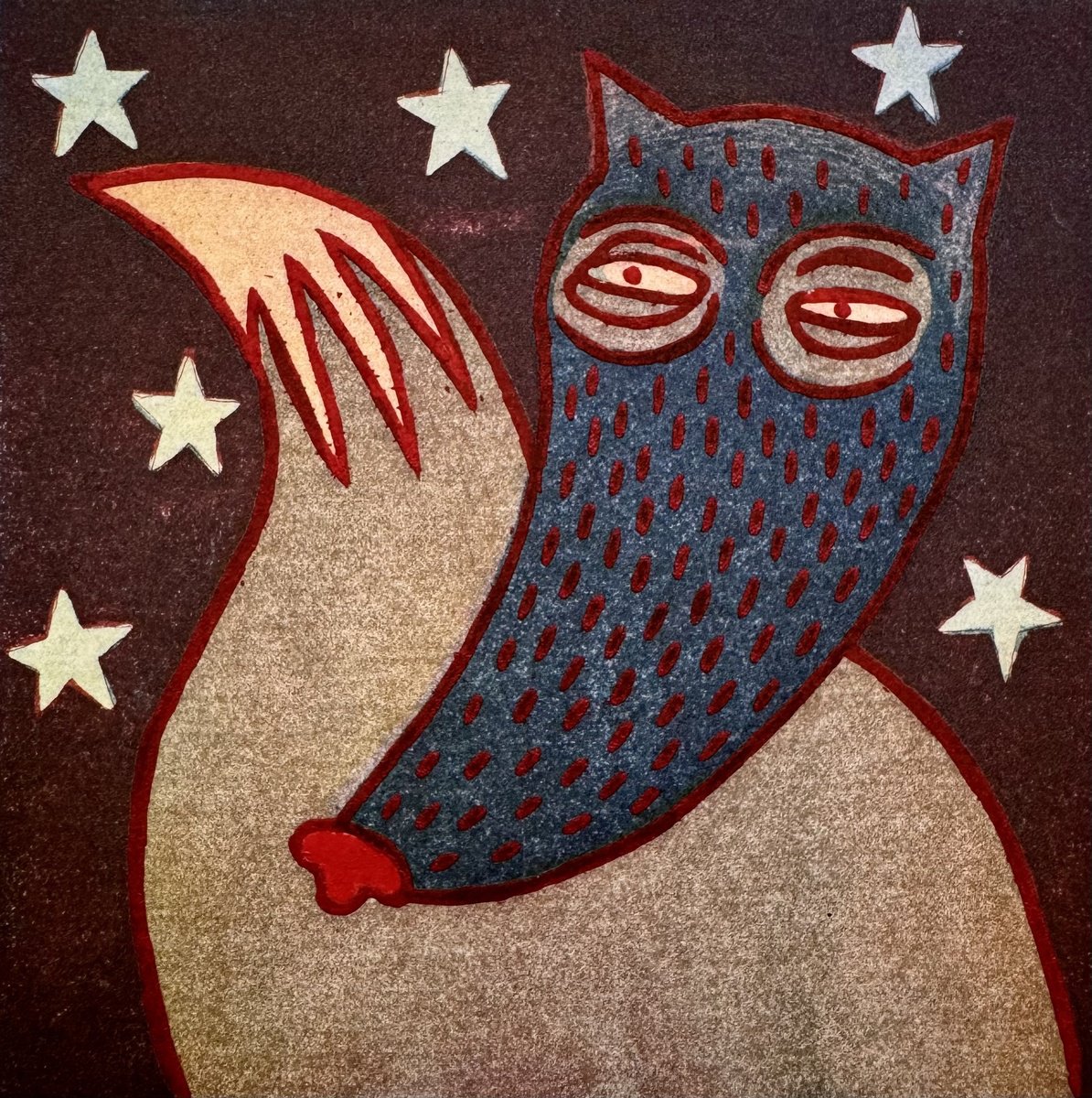Graphic Etchings & Engravings , The Fox By Katya Timoshenko, 7 X 7, Artwork For Sale On Artfinder