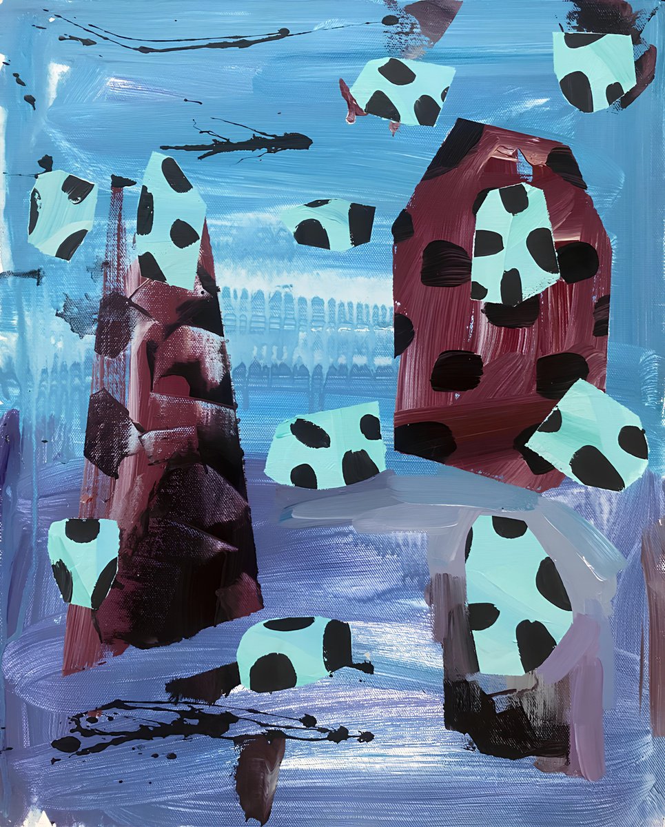 Expressive Abstract Acrylic Painting By Sofi Ginger, 16 X 20", Dissolution Of Illusions, Original Artwork