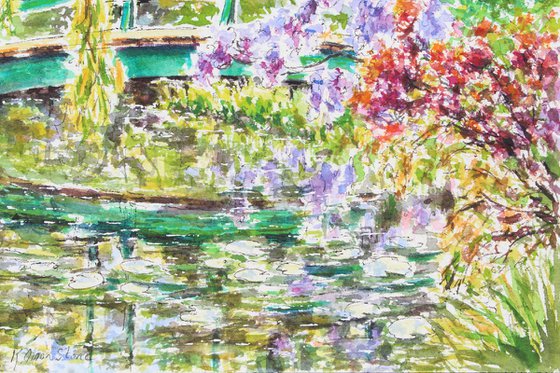 The Japanese Bridge At Monet's Garden