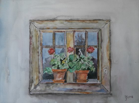 AN OLD WINDOW