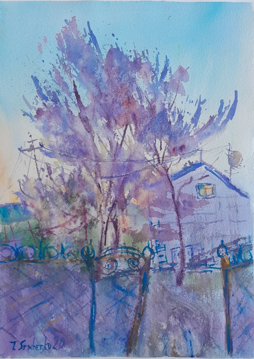 Impressionistic Watercolour , Dacha`s Comfort By Tanya Sun, 8 X 12, Artwork For Sale On Artfinder