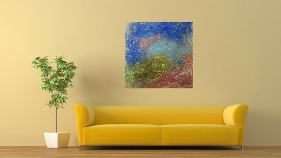 Seldom (n.297) - 95 x 90 x 2,50 cm - ready to hang - acrylic painting on stretched canvas