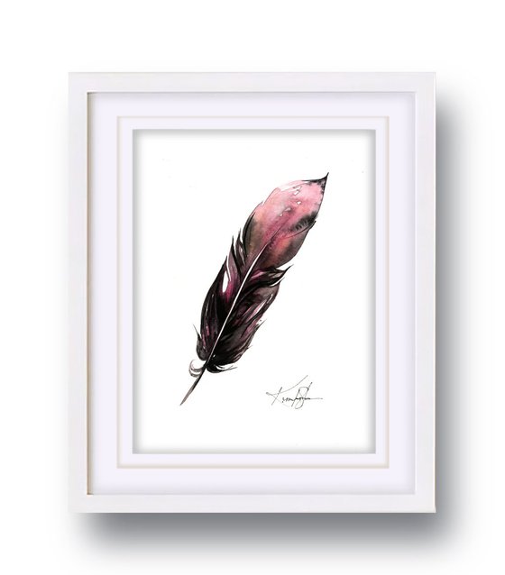 Watercolor Feather 1 - Abstract Feather Watercolor Painting