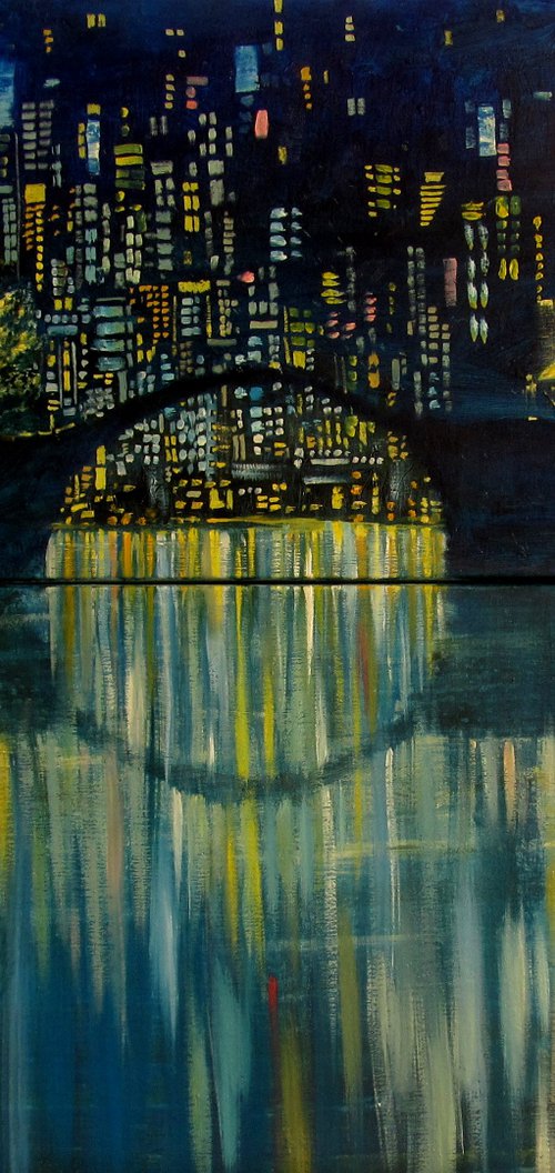 Evening in the big city (Diptych) by Serhiy Roy