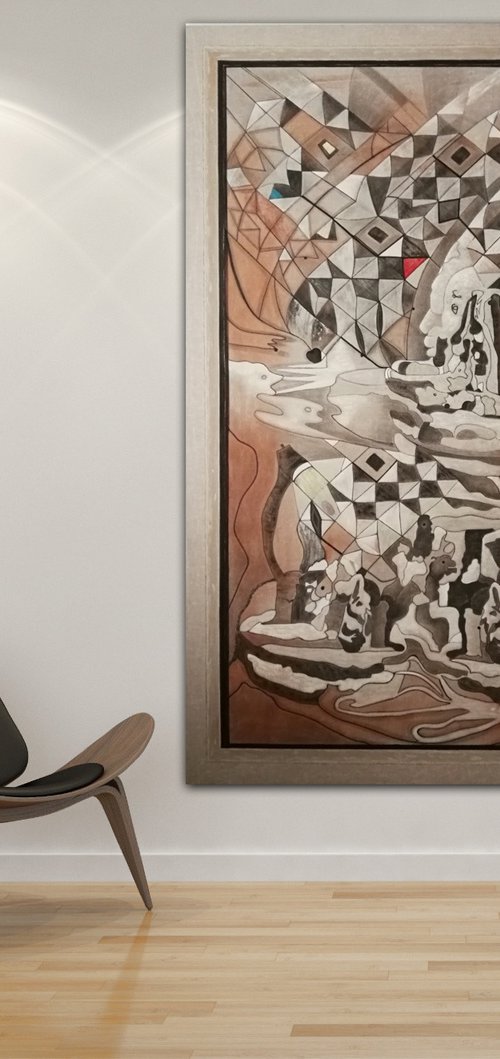 April 2021 size 200x125 cm by Evgeniya Robeyn