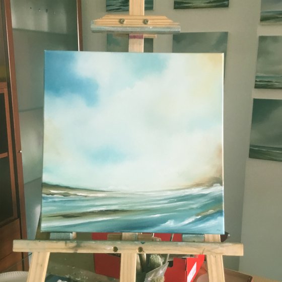 The Winds Will Carry Us - Original Seascape Oil Painting on Stretched Canvas