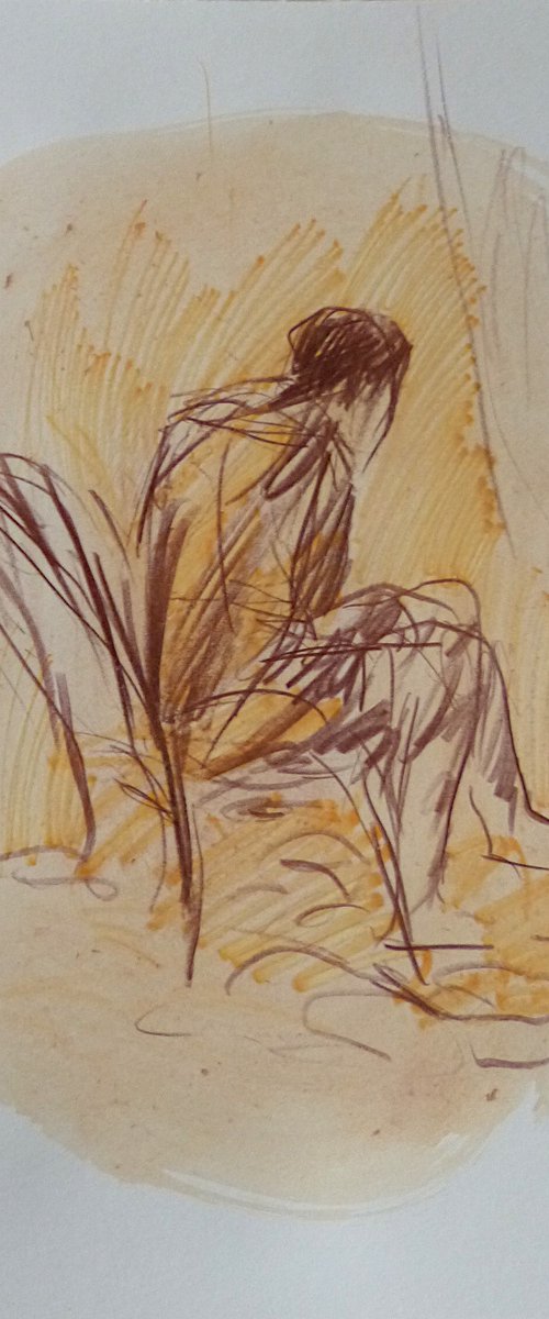 The seated figure 4, 21x29 cm - AF Exclusive! by Frederic Belaubre