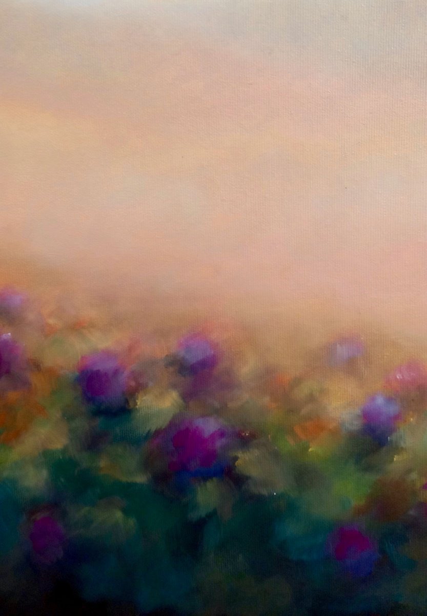 Botanical Oil Painting By Lee Campbell, 35 X 24", Flowers Of Scotland, Original Artwork