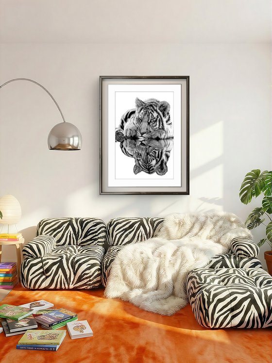 Tiger Cub Reflection