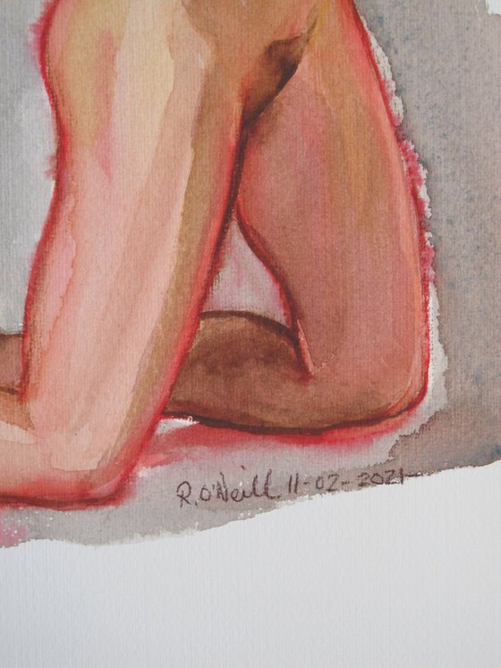 female nude kneeling