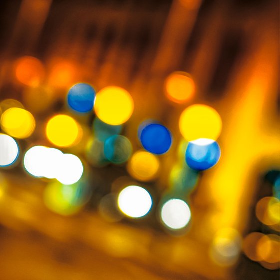 City Lights 3. Limited Edition Abstract Photograph Print  #1/15. Nighttime abstract photography series.