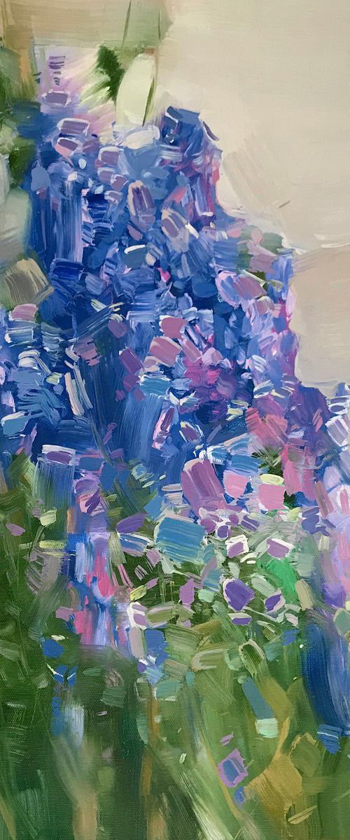 Lavenders, Flowers oil painting, Handmade artwork, by Vahe Yeremyan