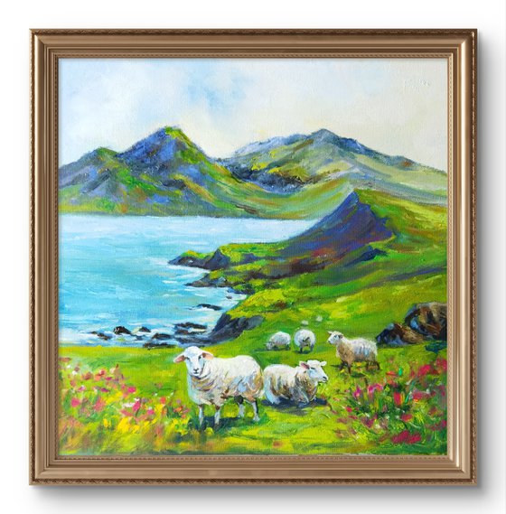 Pastoral Serenity with sheep