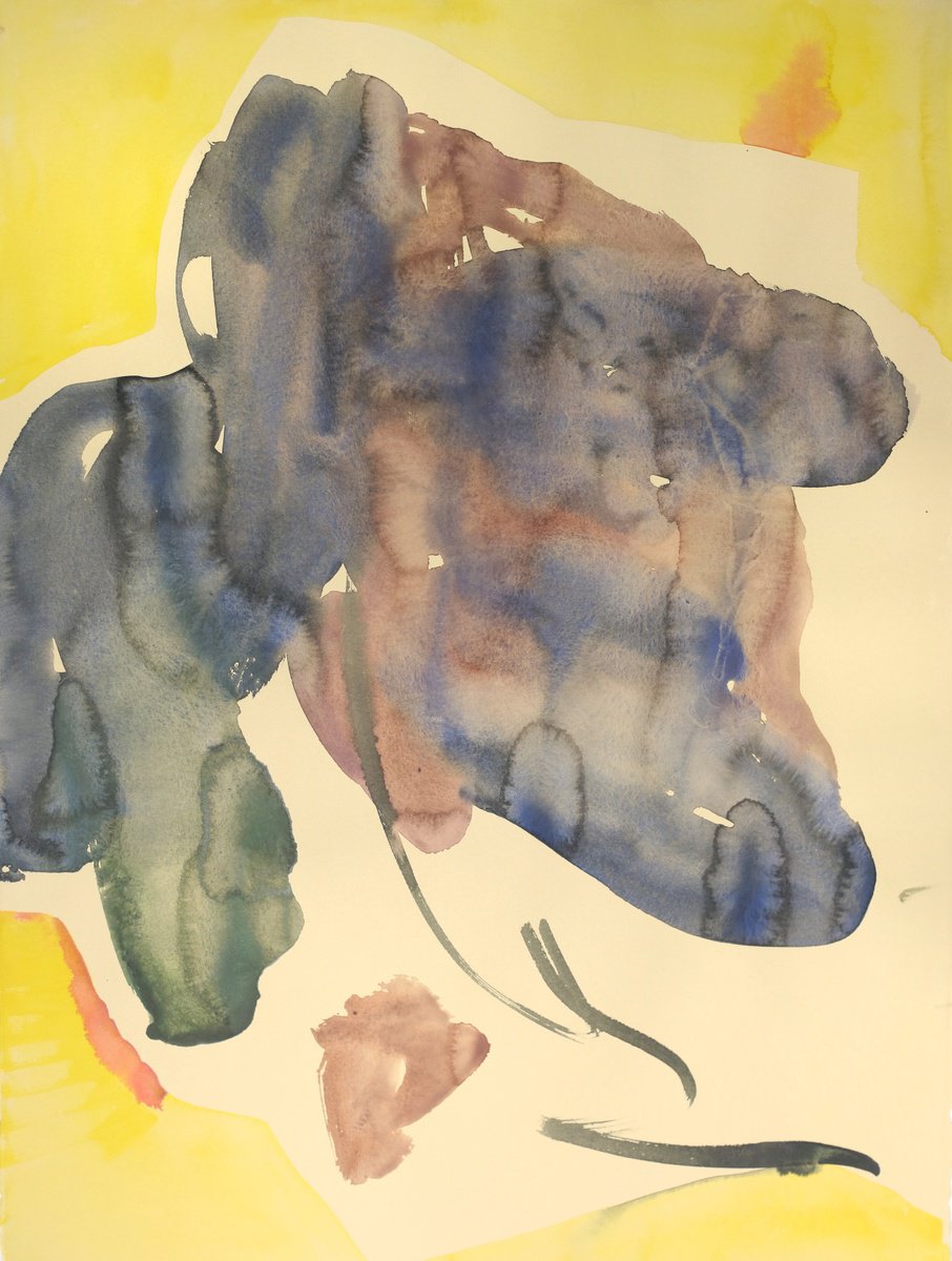 Organic Abstract Watercolour By Melissa Mcgill, 22 X 30", To Create, Original Artwork