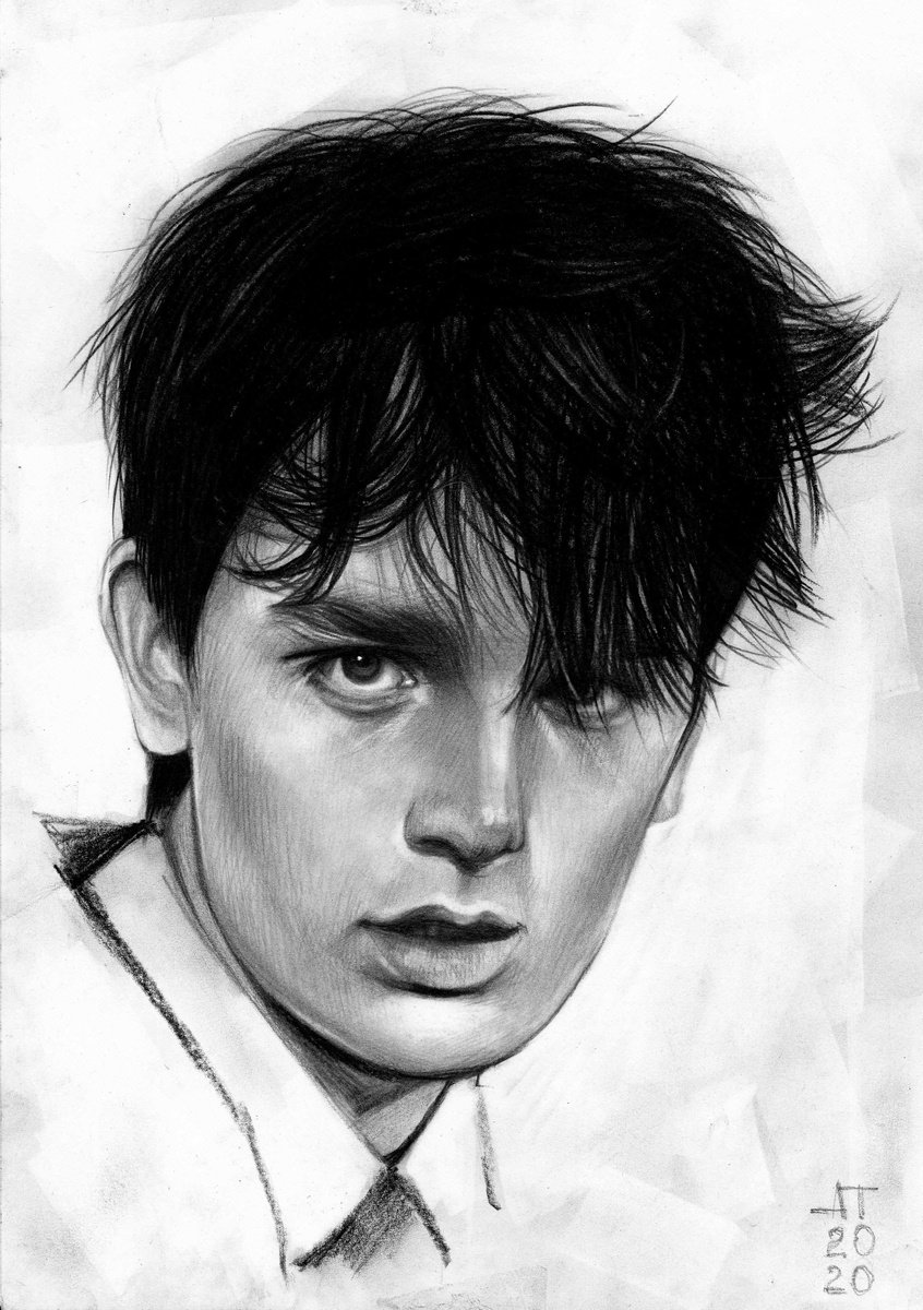 Portrait Pencil Drawing By Anastasia Terskih, 8 X 12, 