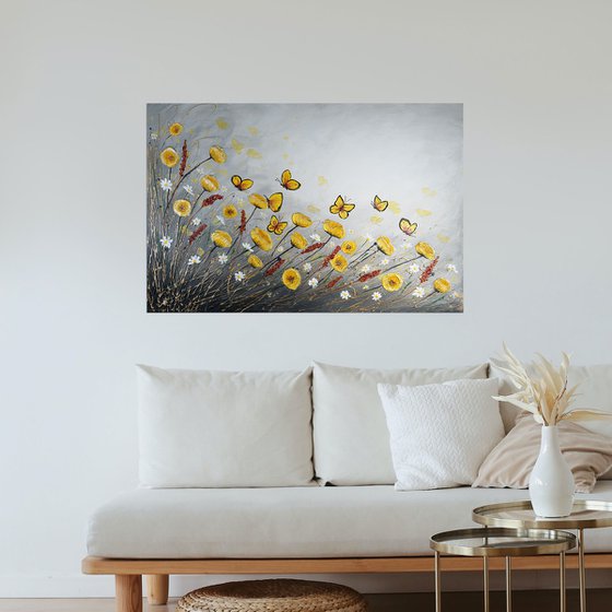Dancing Butterflies in a Field