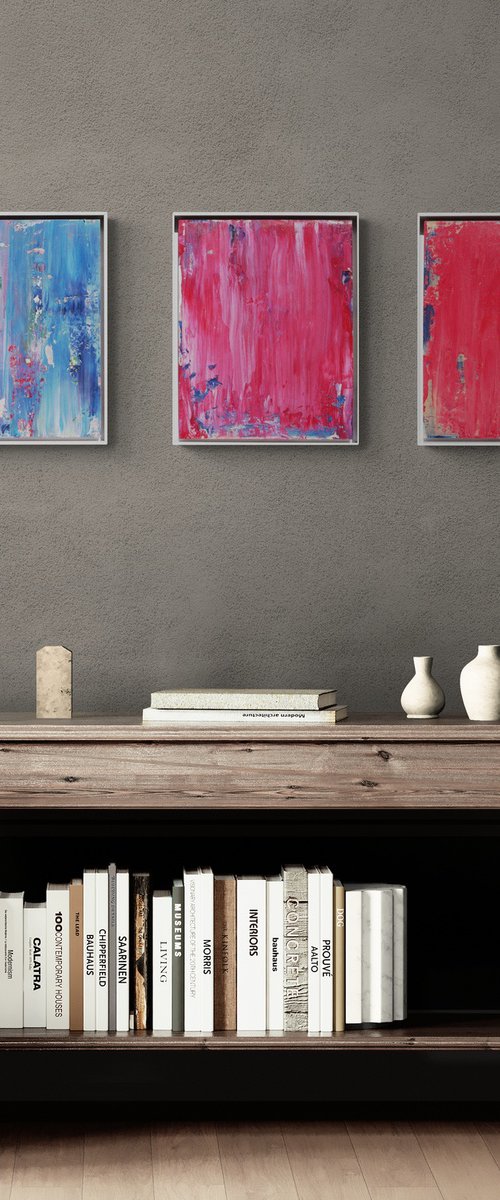 LET PAINT SPEAK UP #20, 21, 22 by Daniela Schweinsberg
