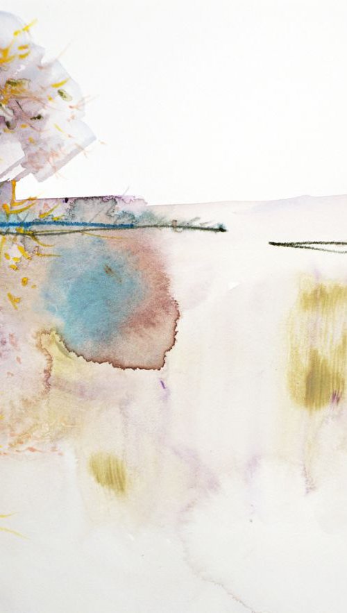 Fall Landscape 1 -9x12in 22x30cm by jelena b