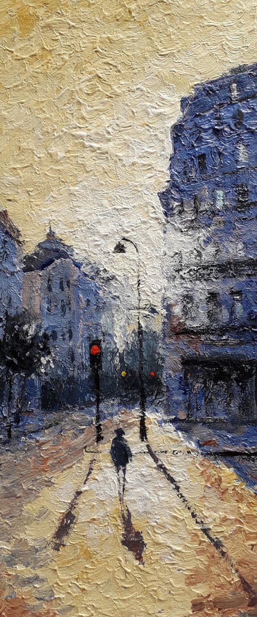 Good morning city! Canvas painting by Alexander Zhilyaev