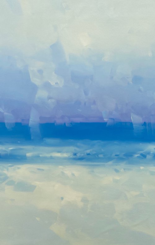 Marble Ocean, Original oil painting, Handmade artwork, One of a kind by Vahe Yeremyan