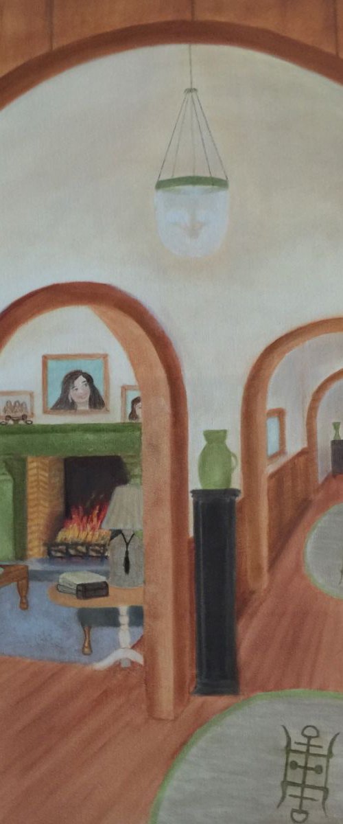 INTERIOR WITH ARCHES by Leslie Dannenberg