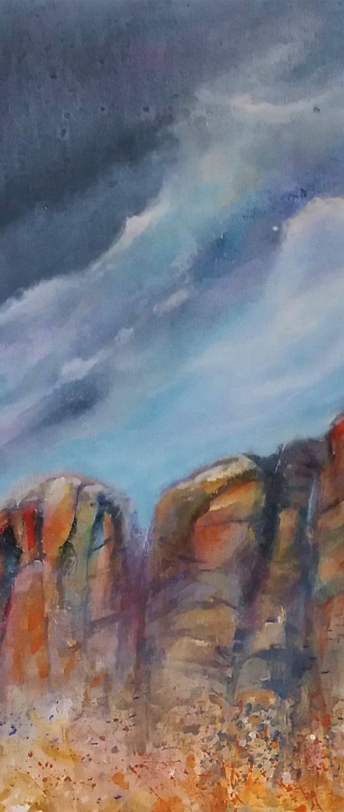 Storm arriving,Stanage Edge , Peak District by Jean  Luce