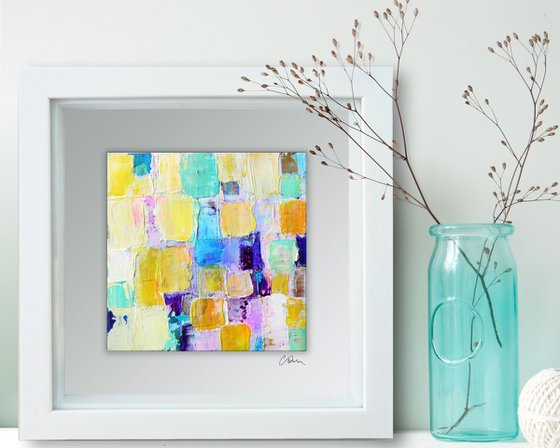 Framed ready to hang original abstract  - Petals #1