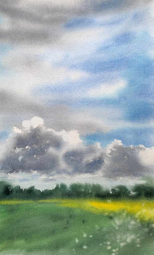 Field and the sky by Anna Zadorozhnaya