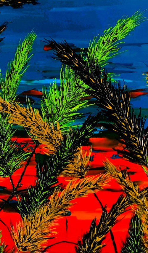 Grass And Turquoise Sky by Daniel Urbaník