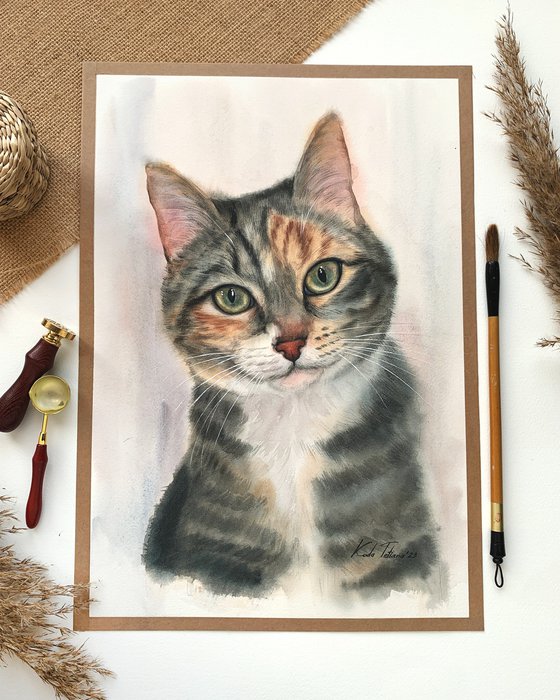 Cat portrait 30x42