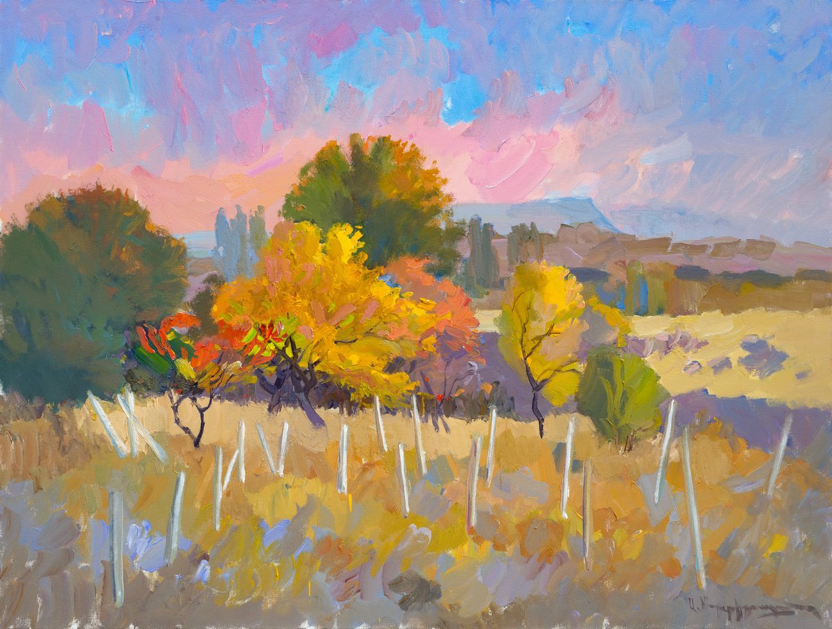 Quiet Autumn Valley By Artur Martirosyan, 31 X 24, Artwork For Sale On Artfinder
