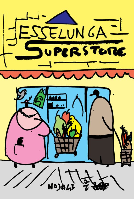 FAT#23 fat people shopping at the esselunga supermarket