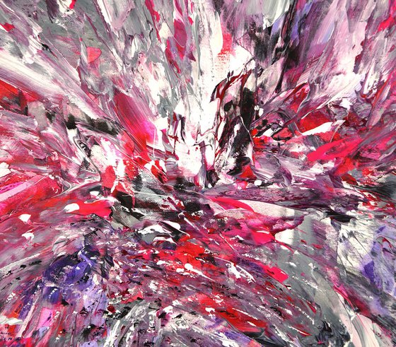 Anthracite And Pink Abstraction L 1