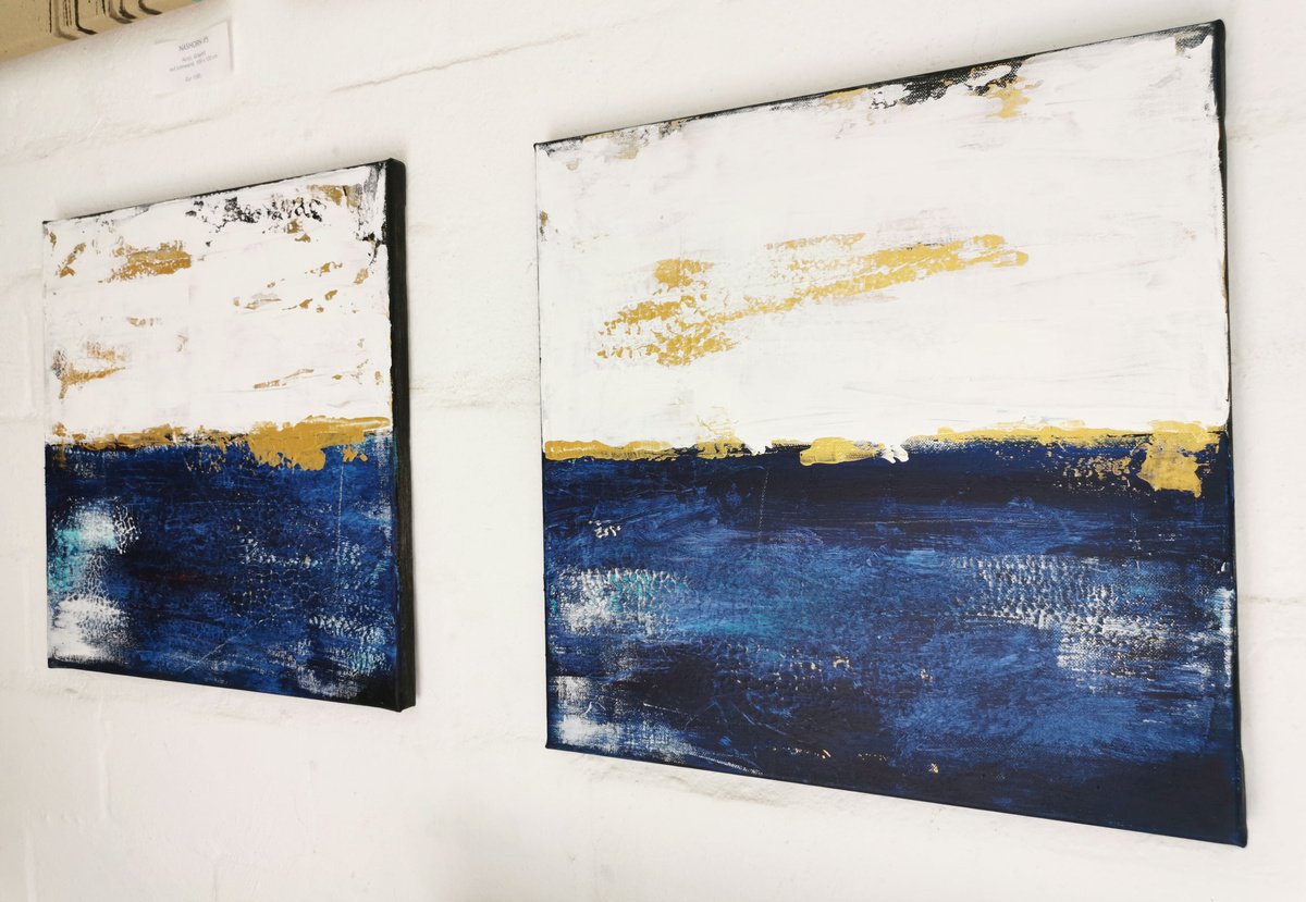 PIECE OF SALTWATER #11 | ABSTRACT DIPTICHON by Stefanie Rogge