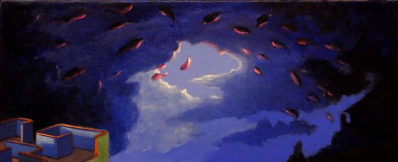 FLYING FISHES -( framed)