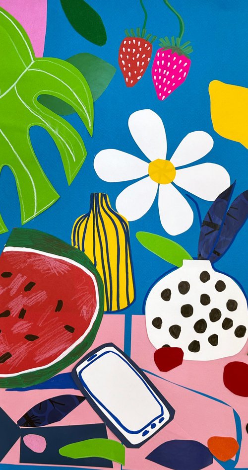 Tropical Still Life Collage by Sasha Robinson