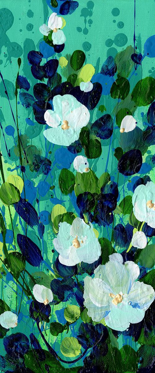 Sweet Wonder 3 -  Textured Flower Painting  by Kathy Morton Stanion by Kathy Morton Stanion