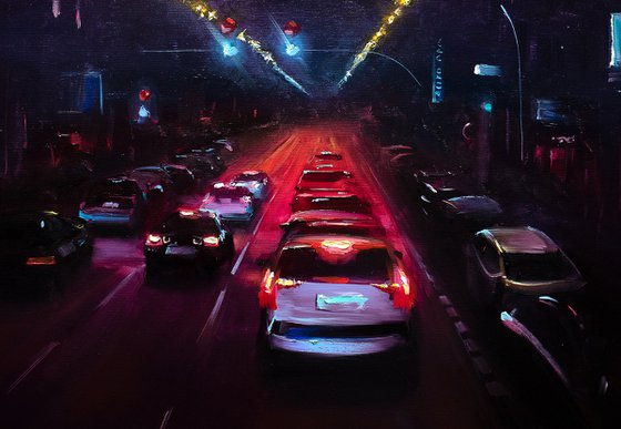 Glowing Nocturnal Traffic