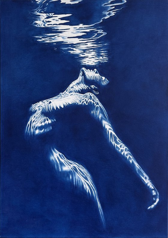 Siren’s Song - Deep Blue Underwater Nude
