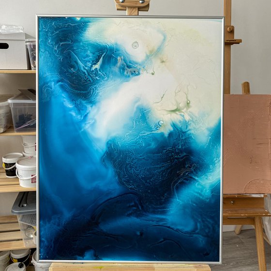 Abstract Ocean Fluid Art