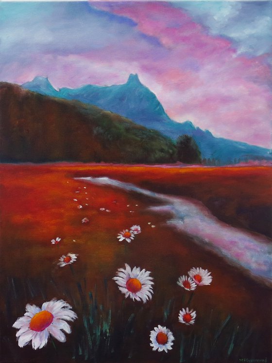Daisies in the Landscape
