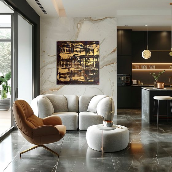 Gold Leaf 70x70x2 cm