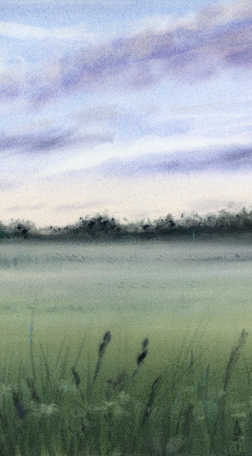 Morning fog over the field by Tetiana Koda