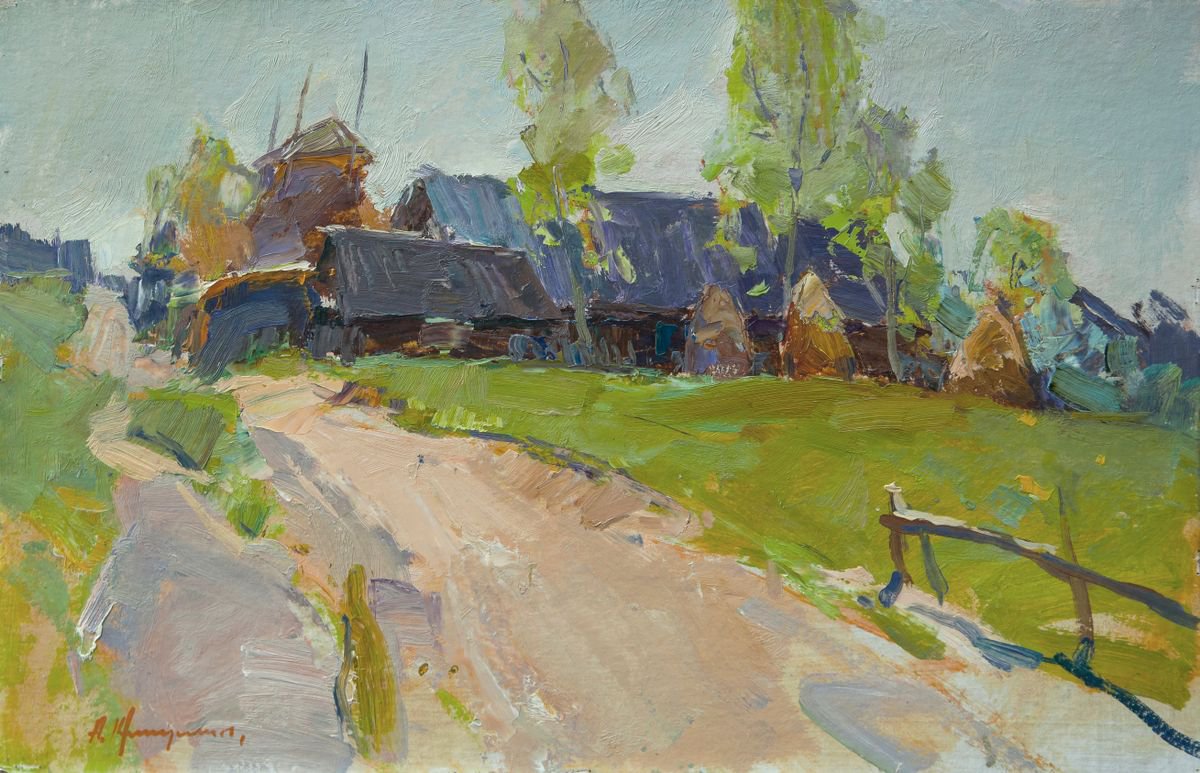 Impressionistic Landscape Oil Painting By Aleksandr Kryushyn, 20 X 14, May Noon, Original Artwork