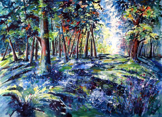Forest with flowers
