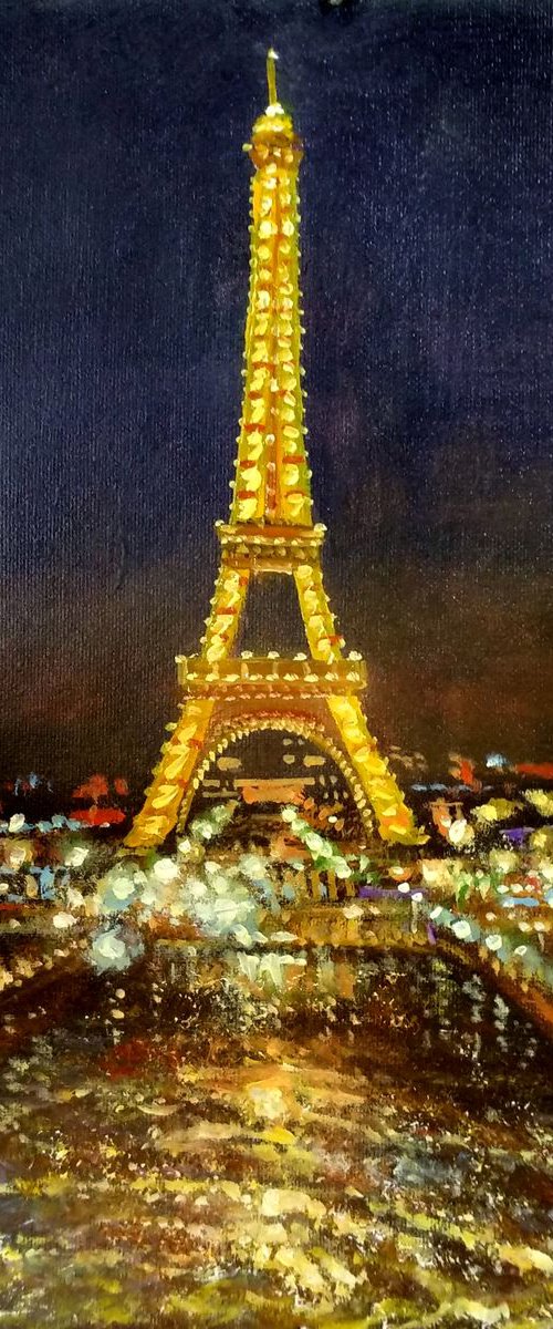 Golden Eiffel by Vishalandra Dakur