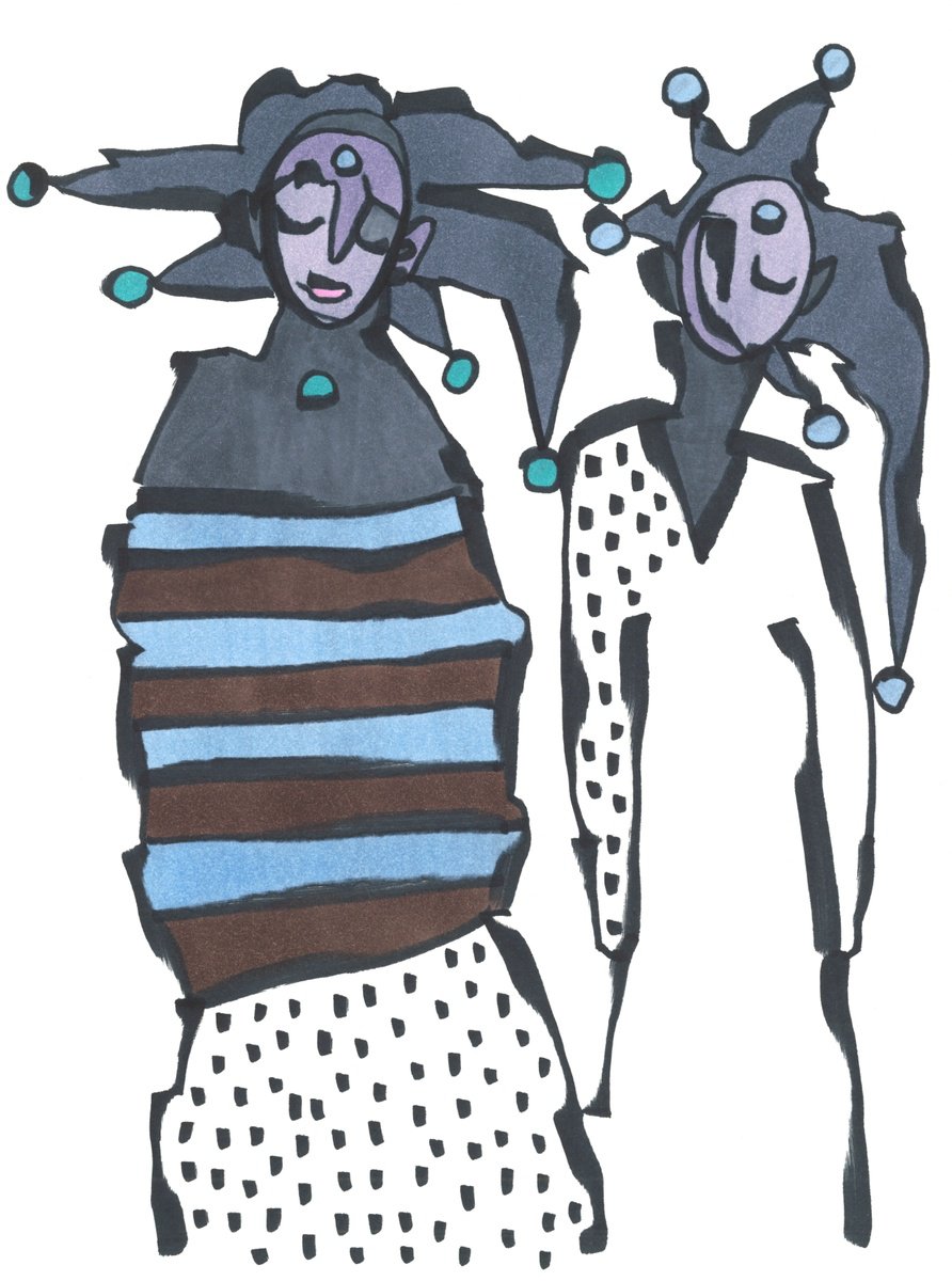 Illustrative Portrait Ink Drawing By Sofi Ginger, 8 X 11", The Web Of Fate, Original Artwork