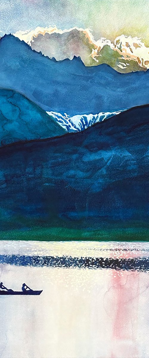 Many Glacier Sunset by Catherine Twomey