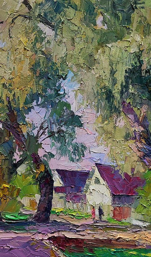 Willows near the yard by Boris Serdyuk